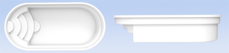 Композитный бассейн \"Лагуна\" 8,1х3,2х1,5 метра, оборудование, монтаж.